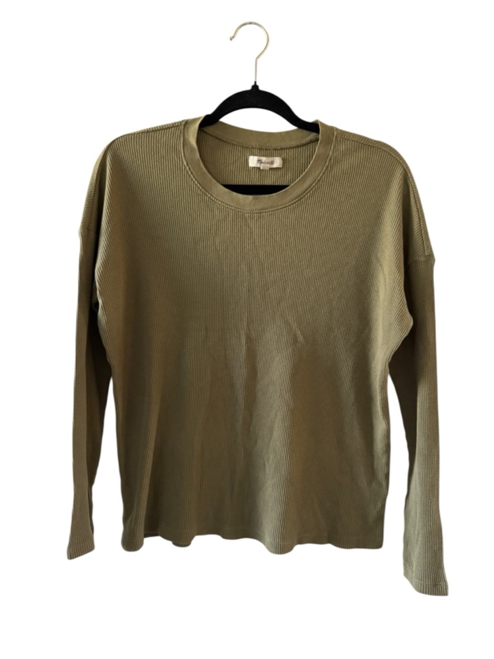 Madewell Olive Green Long-Sleeve Ribbed Tee